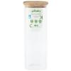 Bocal de rangement PKV-035, set de 3 pc, verre / bambou, Pebbly