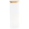 Bocal de rangement PKV-035, set de 3 pc, verre / bambou, Pebbly