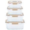 Boîte de conservation pour aliments PKV-052 460 ml, sous vide, verre, Pebbly