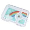 Lunchbox TAPAS XL 4 1 l, turquoise / arc-en-ciel, plastique, Yumbox