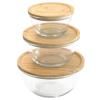 Boîte de conservation pour aliments PKV-012 1,6 l, verre / bambou, Pebbly