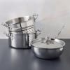 Batterie de cuisine OPUS PRIMA, set de 4 pc, argent, acier inoxydable, Ruffoni