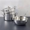 Batterie de cuisine OPUS PRIMA, set de 4 pc, argent, acier inoxydable, Ruffoni