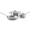 Batterie de cuisine CON CUORE, set de 5 pc, argent, cuivre, Ruffoni