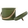 Composteur NBA235 7 l, olive, acier / bambou, Pebby