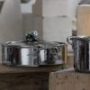 Batterie de cuisine OPUS PRIMA, set de 7 pc, argent, acier inoxydable, Ruffoni