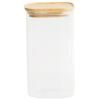 Bocal de rangement PKV-006 1,4 l, verre / bambou, Pebbly