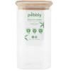 Bocal de rangement PKV-006 1,4 l, verre / bambou, Pebbly