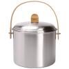 Composteur NBA233 7L, Argent, Acier / Bambou, Pebby