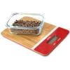 Balance de cuisine digitale PEB-BRN 23 cm, rouge, bambou, Pebbly