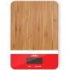Balance de cuisine digitale PEB-BRN 23 cm, rouge, bambou, Pebbly
