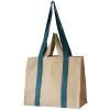 Sac shopper NBA210 41 cm, beige/vert, coton, Pebbly