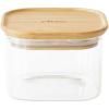 Bocal de rangement PKV-042 500 ml, verre / bambou, Pebbly