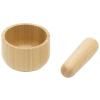 Mortier et pilon NBA094 12 cm, marron, bambou, Pebbly