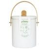 Composteur NBA193 4,5 l, blanc, acier / bambou, Pebby