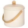 Composteur NBA167 7 l, crème, acier / bambou, Pebby