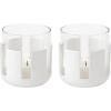 Photophore LUNA 7 cm, blanc doux, acier inoxydable / verre, Stelton