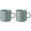 Tasse à café 200 ml, set de 2 pc, vert poudré, grès, Stelton