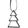 Décoration de Noël FIGURA 5,5 cm, arbre de Noël, noir doux, acier inoxydable, Stelton