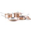 Batterie de cuisine CON CLASSE, set de 7 pc, cuivre, Ruffoni