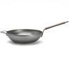 Wok MINERAL B BOIS 32 cm, argent, acier, de Buyer
