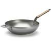 Wok MINERAL B BOIS 32 cm, argent, acier, de Buyer