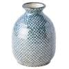 Bouteille de sake SHIBORI, bleu, céramique, MIJ