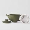 Théière avec infuseur à thé SENCHA 400 ml, vert, céramique, MIJ