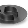 Support bougie pilier BLOCK 11 cm, noir, laiton, ferme LIVING
