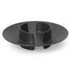 Support bougie pilier BLOCK 11 cm, noir, laiton, ferme LIVING