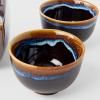 Ensemble de thé TENMOKKU, set de 5 pc, noir, céramique, MIJ