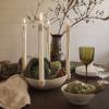 Bougeoir BOWL 27 cm, sable, grès, ferme LIVING