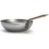Wok MINERAL B BOIS 28 cm, argent, acier, de Buyer