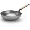 Wok MINERAL B BOIS 28 cm, argent, acier, de Buyer