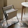 Porte revue HERMAN 51 cm, fer / coton, ferme LIVING