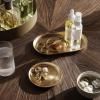 Plateau décoratif BASHO 18,5 cm, laiton, ferme LIVING