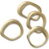 Rond de serviette FLOW 7 cm, set de 4 pc, laiton, ferme LIVING
