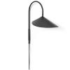 applique murale ARUM 26 cm, noir, aluminium, ferme LIVING