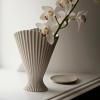 Vase FONTAINE 30,5 cm, blanc, grès, ferme LIVING
