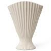 Vase FONTAINE 30,5 cm, blanc, grès, ferme LIVING
