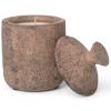 Bougie parfumée URA SIENNE BRÛLÉE 13 cm, marron, grès, ferm LIVING