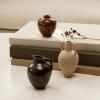 Vase ARY 7,5 cm, marron, grès, ferm LIVING
