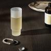 Verre tumbler RIPPLE 300 ml, set de 4 pc, blanc, ferme LIVING