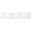 Verre à eau RIPPLE 200 ml, set de 4 pc, blanc, ferme LIVING