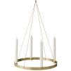 Bougeoir CIRCLE 38 cm, laiton, ferme LIVING