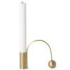 Bougeoir BALANCE 11 cm, laiton, ferme LIVING