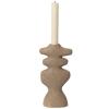 Bougeoir YARA 19,5 cm, sable, grès, ferme LIVING