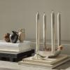 Bougie chandelle DRYP 30 cm, set de 2 pc, chaud gris, ferme LIVING