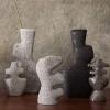 Bougeoir YARA 17,5 cm, gris, grès, ferme LIVING