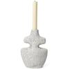 Bougeoir YARA 17,5 cm, gris, grès, ferme LIVING
